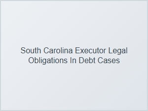 South Carolina Executor Legal Obligations in Debt Cases