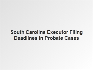 South Carolina Executor Filing Deadlines